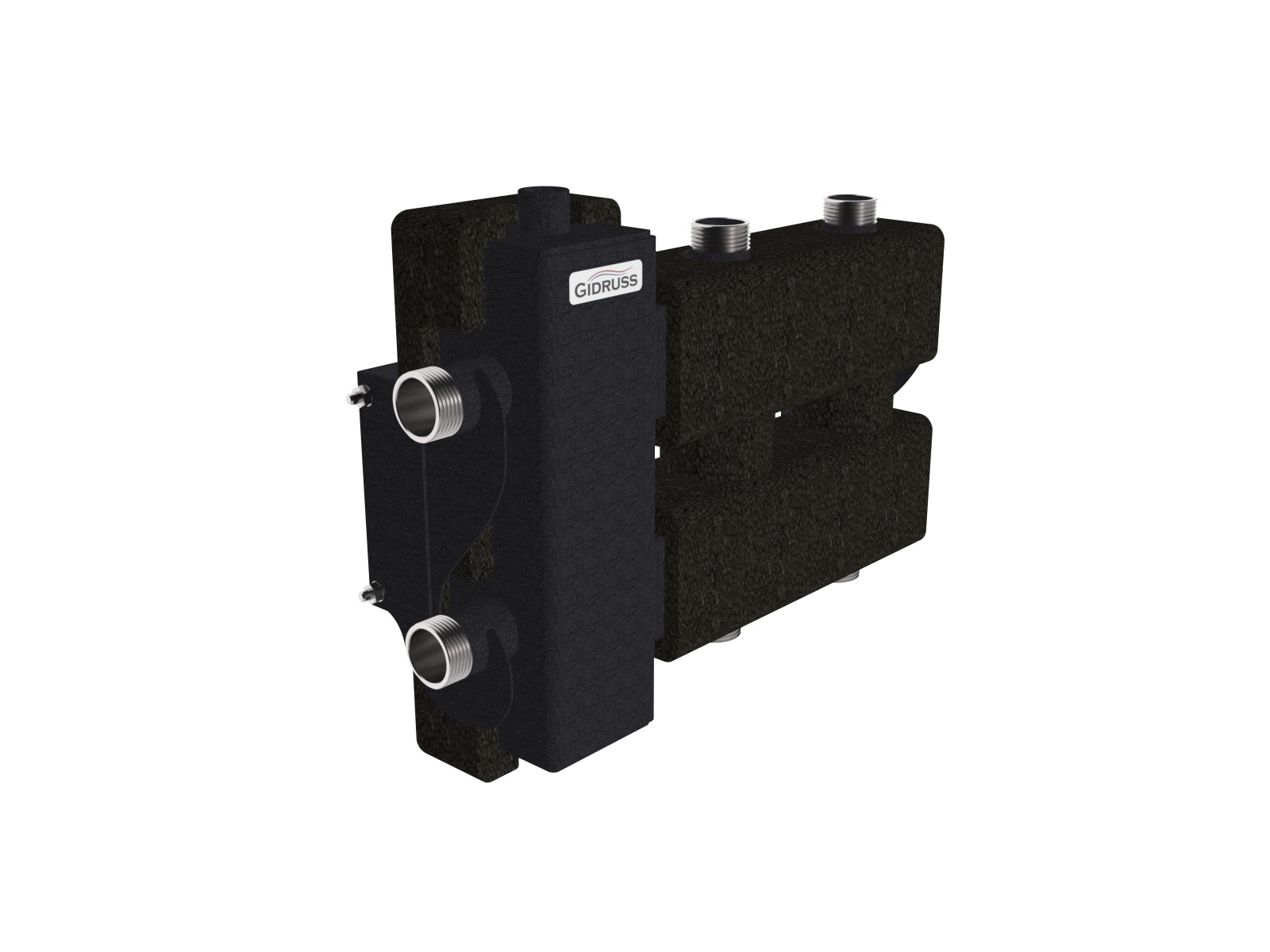 Балансировочный коллектор BM-60-3DU.EPP (до 60 кВт, подкл. котла G 1″, 1+1+1 контура G 1″, 4D-кронштейны K.UMS, EPP-термоизоляция)