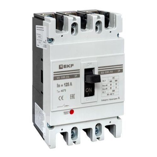 Выключатель автоматический 3п 250/125А 35кА ВА-99М PROxima EKF mccb99-250-125m