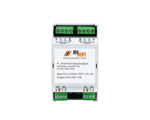 Блок расширения дискретно-аналоговых входов/выходов MyHeat IO4