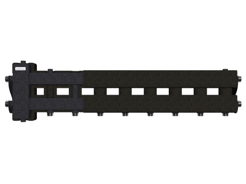 Балансировочный коллектор BM-60-5D.EPP (до 60 кВт, вх. G 1″, 4+1 контура G 1″, 4D-кронштейны K.UMS, EPP-термоизоляция)