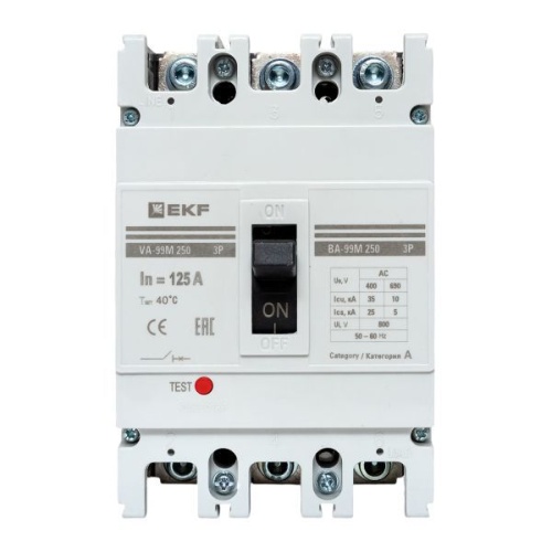 Выключатель автоматический 3п 250/125А 35кА ВА-99М PROxima EKF mccb99-250-125m