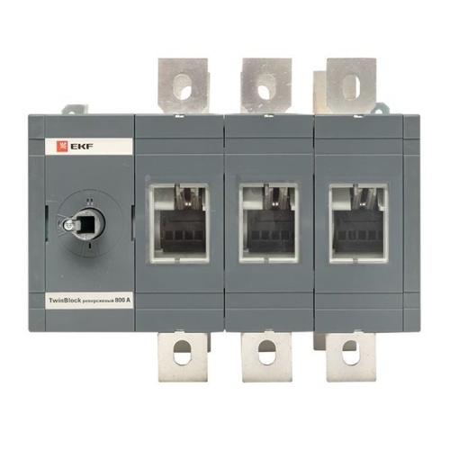 Рубильник 3п 630А реверсивный без рукоятки управления TwinBlock EKF tb-s-630-3p-rev