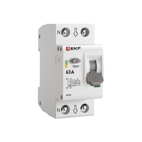 Устройство защиты от дугового пробоя (УЗДП) 1P+N 63А PROxima EKF afdd-2-63-pro