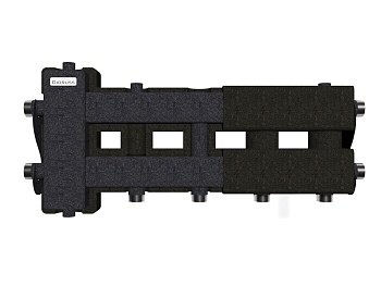 Балансировочный коллектор BM-60-3D.EPP (до 60 кВт, подкл. котла G 1″, 2+1 контура G 1″, 4D-кронштейны K.UMS, EPP-термоизоляция)