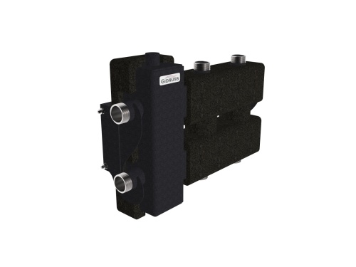 Балансировочный коллектор BM-60-3DU.EPP (до 60 кВт, подкл. котла G 1″, 1+1+1 контура G 1″, 4D-кронштейны K.UMS, EPP-термоизоляция)