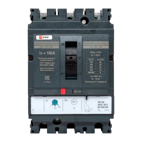 Выключатель автоматический 3п 160/160А 36кА ВА-99C Compact NS PROxima EKF mccb99C-160-160