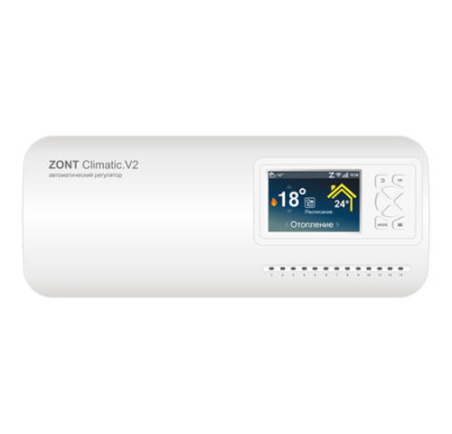 Автоматический регулятор ZONT Climatic.V2 для управления комплексными системами отопления и ГВС